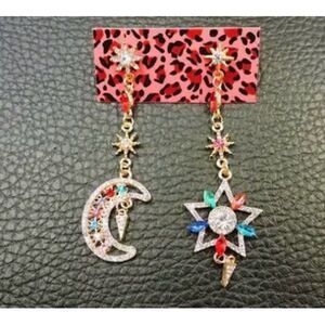 ♥️ Betsey Johnson sparkling boho celestial dangle earrings ♥️